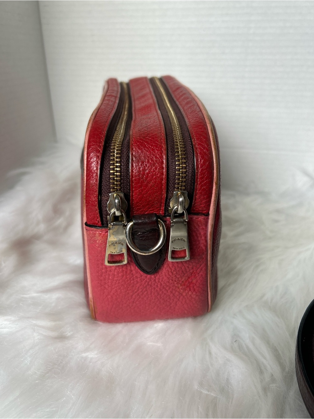 Coach Colorblock Pebbled Leather Camera Bag with Strap - Picture 3 of 15